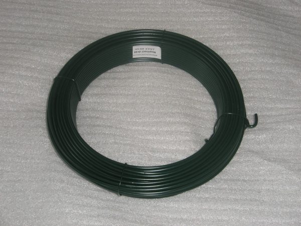 Napínací drát poplastovaný zelený, 3.5 mm, 52 m